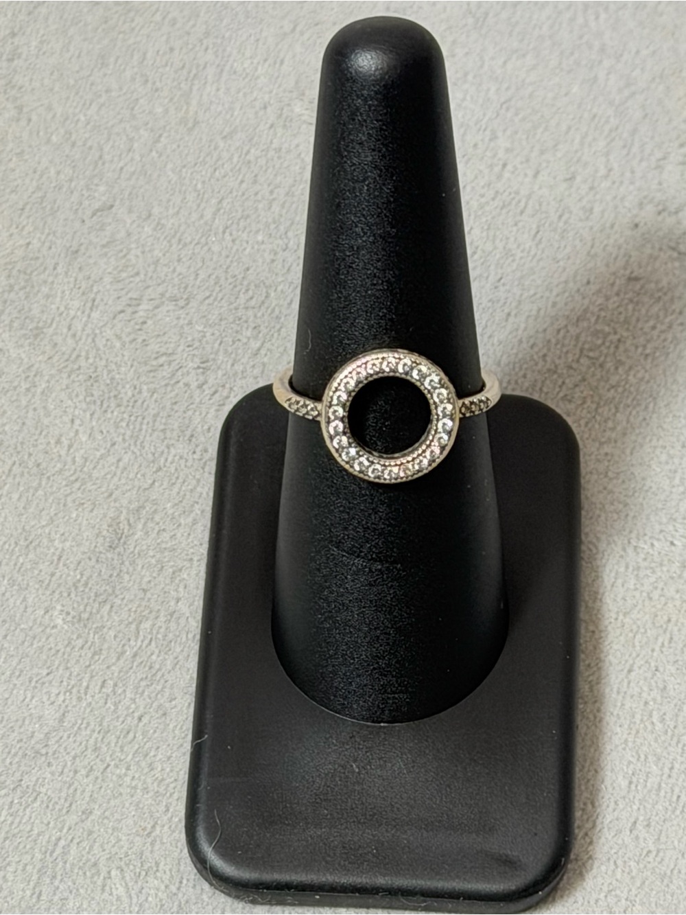 Authentic Pandora Retired Hearts Halo Ring S925 ALE Sz 7